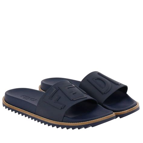 fendi sliders mens|Fendi denim slides.